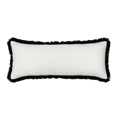Melina Cream Velvet Fringed Long Bolster Cushion - 90x35cm Accessories 