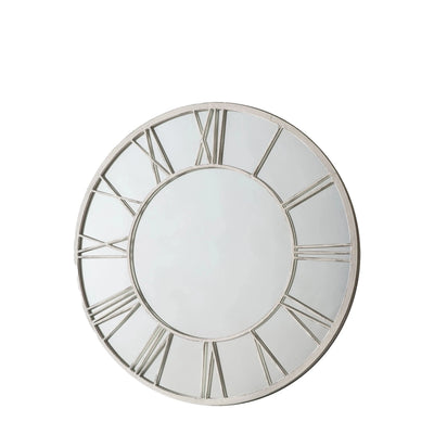 Menton White distressed Outdoor Clock Style Mirror Outdoor 