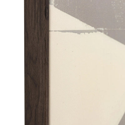 Meridian Taupe Abstract Framed Canvas Wall Art Accessories 