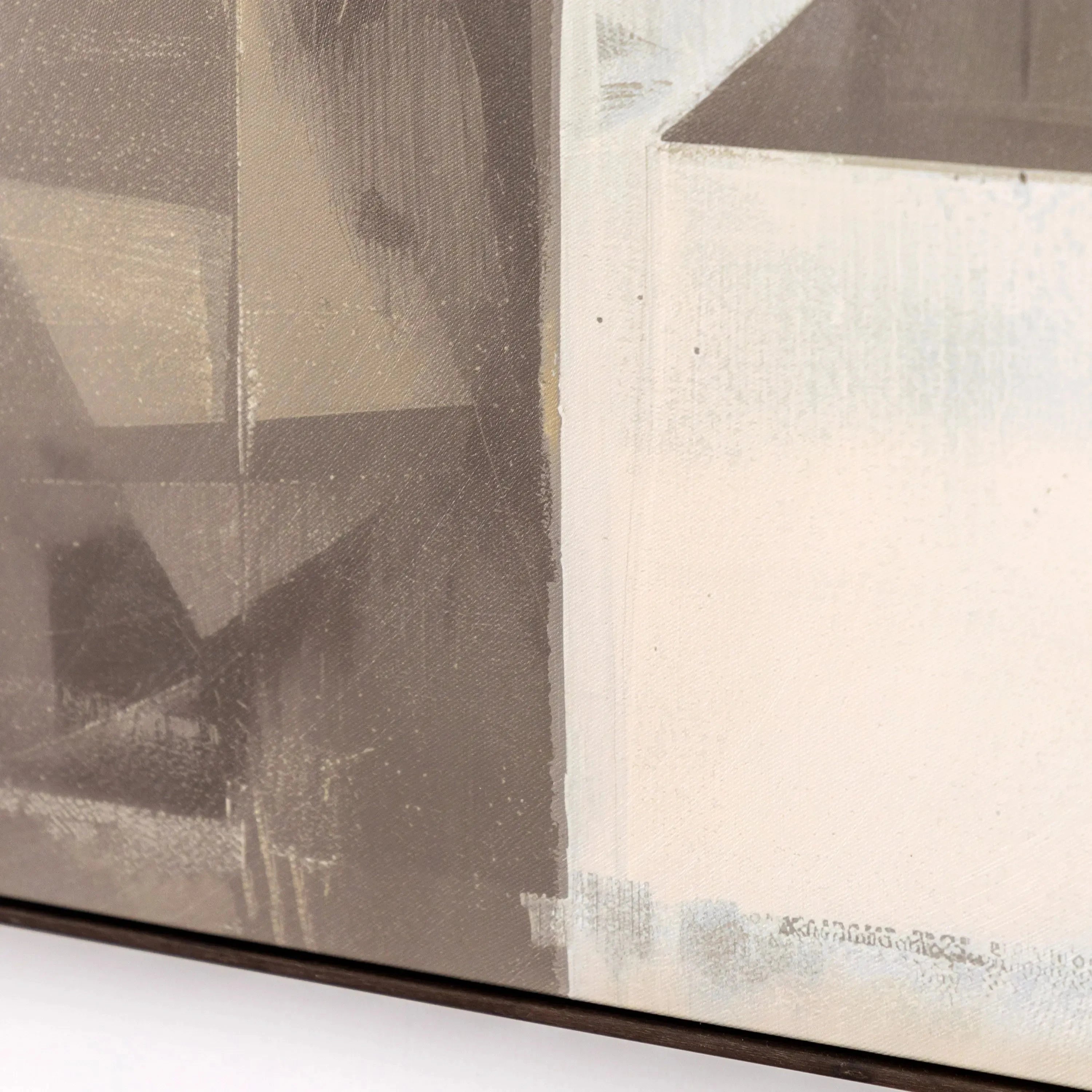Meridian Taupe Abstract Framed Canvas Wall Art Accessories 
