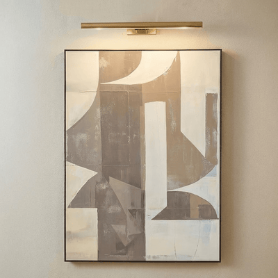 Meridian Taupe Abstract Framed Canvas Wall Art Accessories 