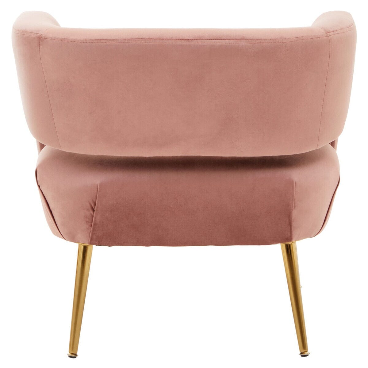 Mia Pink Velvet Curved Back Chair with Gold Legs Furniture 