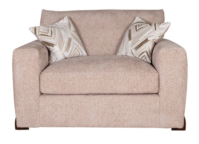 Mila Taupe Soft Textured Love Seat with Gold Feet Sofa 
