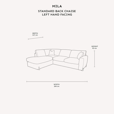 Mila Taupe Soft Textured Sofa Range with Gold Feet Sofa Large Left Hand Facing Standard Back 