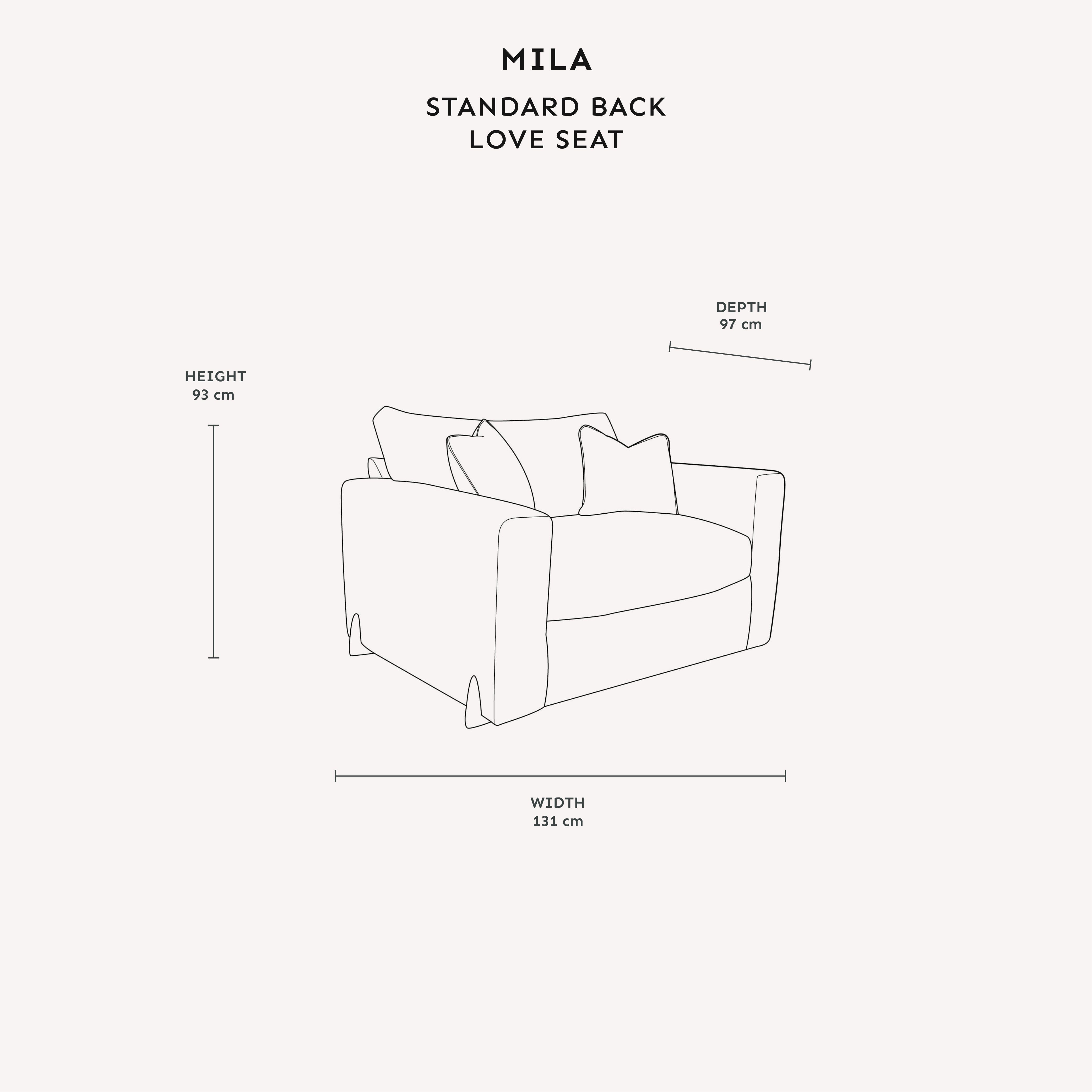 Mila Taupe Soft Textured Sofa Range with Gold Feet Sofa Love Seat N/A 