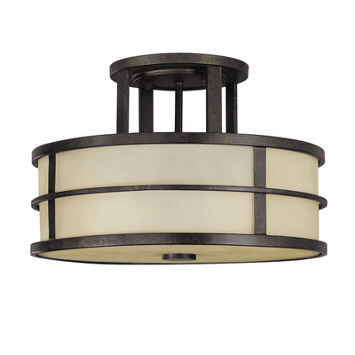 Millie Bronze 3 Light Semi-Flush Ceiling Light Lighting 
