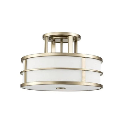 Millie Painted Brass 3 Light Semi-Flush Ceiling Light Lighting 