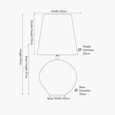 Milou Clear Glass Organic Table Lamp with Grey Shade Lighting 