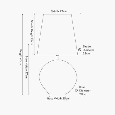 Milou Clear Glass Organic Table Lamp with White Shade Lighting 
