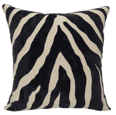 Mimi Black & Cream Zebra Print Cushion - 43x43cm Textiles 