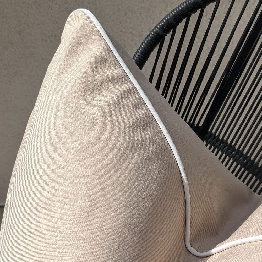 Mink Outdoor Cushion with Cream Piping - 43 x 43cm Accessories 