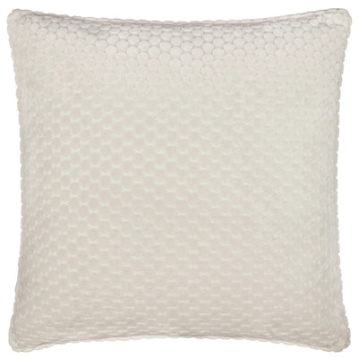 Mitho Ivory Velvet Scallop Pattern Cushion- 50x50cm Textiles 