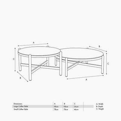 Moeven Cream Set of 2 Outdoor Tables Outdoor 
