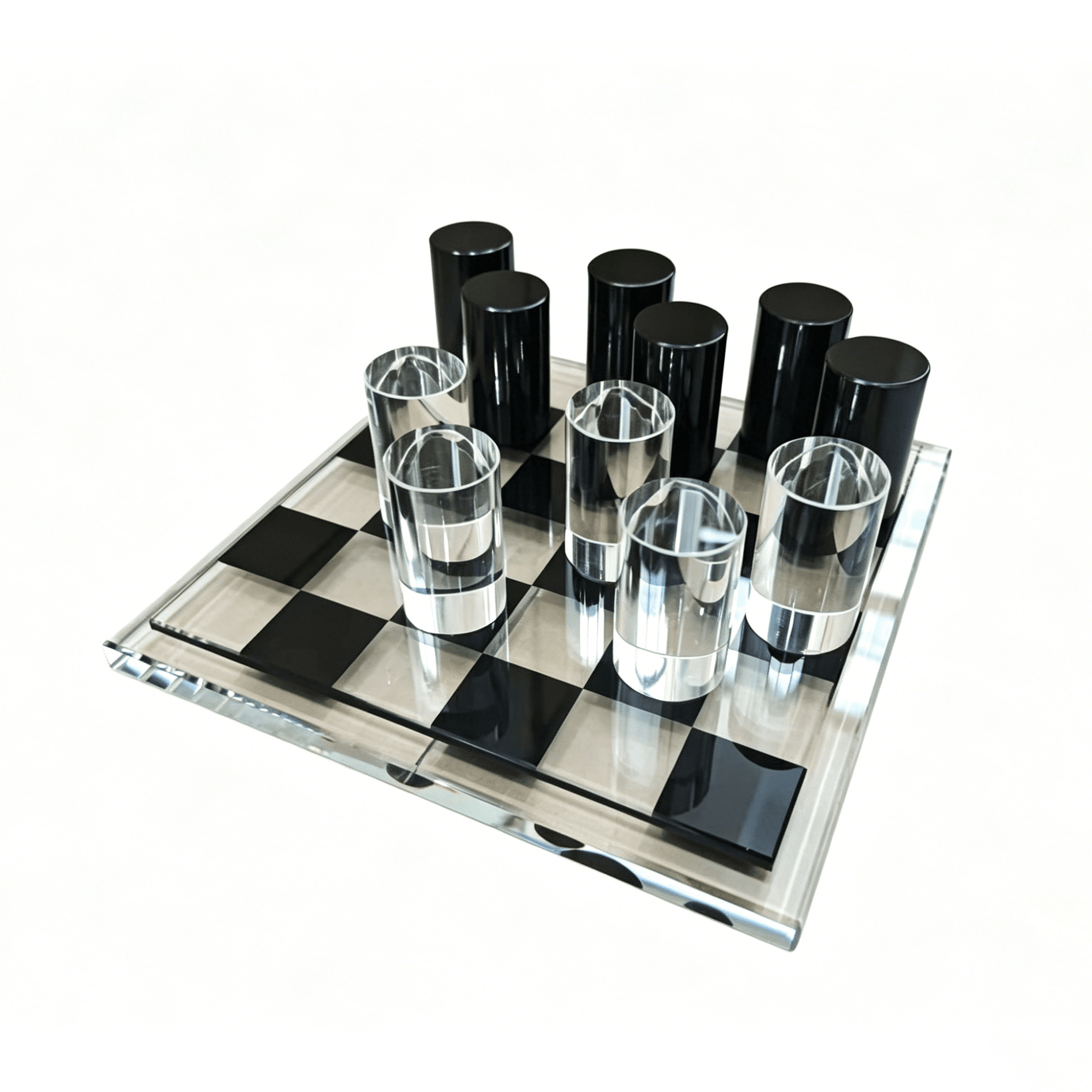 Monochrome Acrylic Decorative Chess Set Accessories 