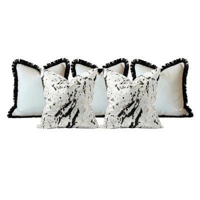 Monochrome Cushion Cover Bundle - Set of 5 Textiles 