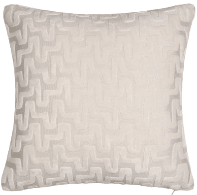 Monroe Cream Wavy Patterned Feather Filled Cushion - 56x56cm Textiles 