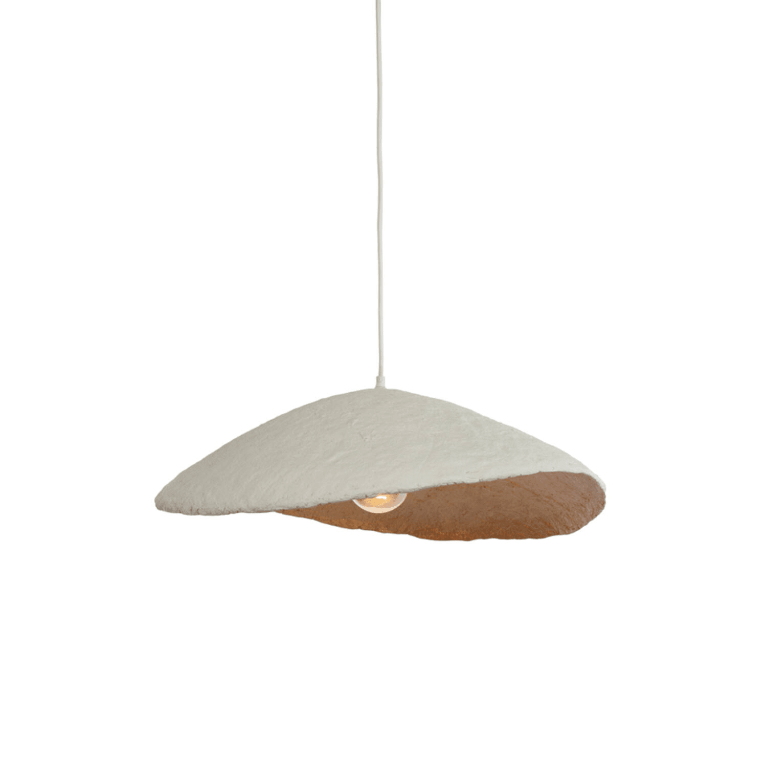 Montrose Large Cream & Antique Brass Organic Ceiling Light Lighting 