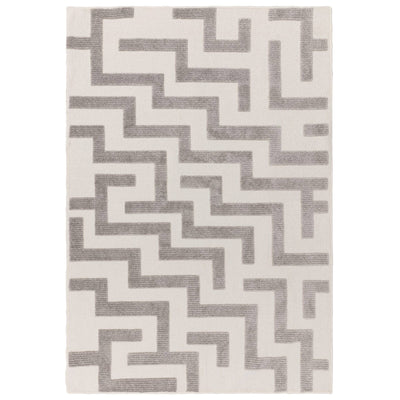 Morocco Grey & Cream Geometric Rug 