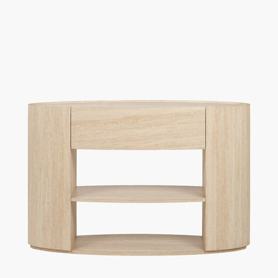 Moxin Travertine Effect 1 Drawer Console Table Furniture 