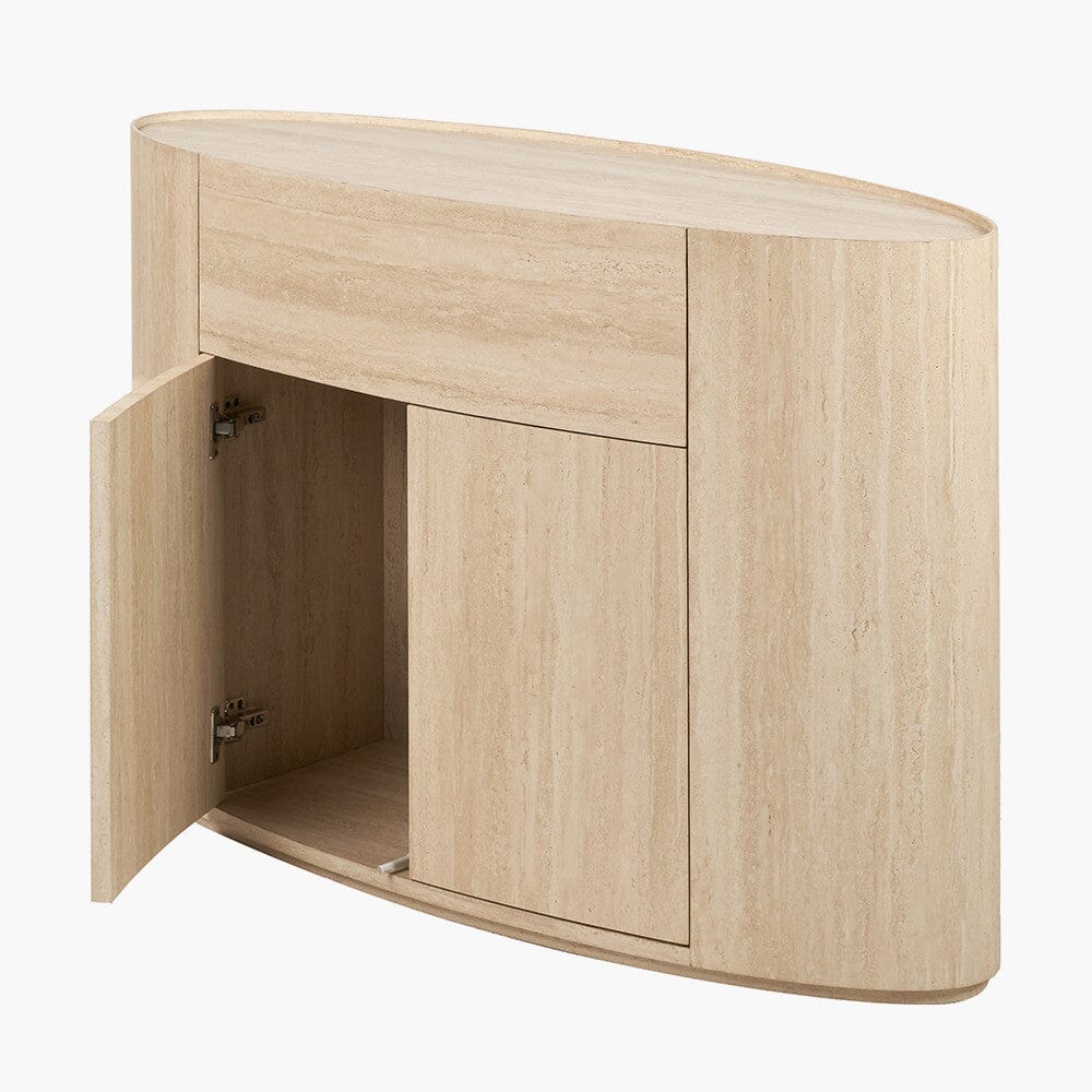 Moxin Travertine Effect 2 Door Sideboard Furniture 