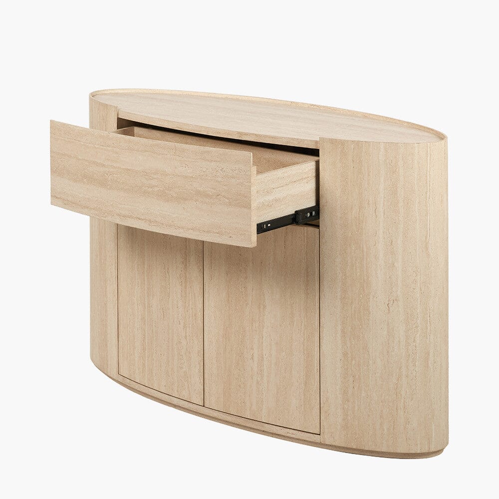 Moxin Travertine Effect 2 Door Sideboard Furniture 