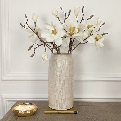 Mystic Large Textured Neutral Vase Accessories 