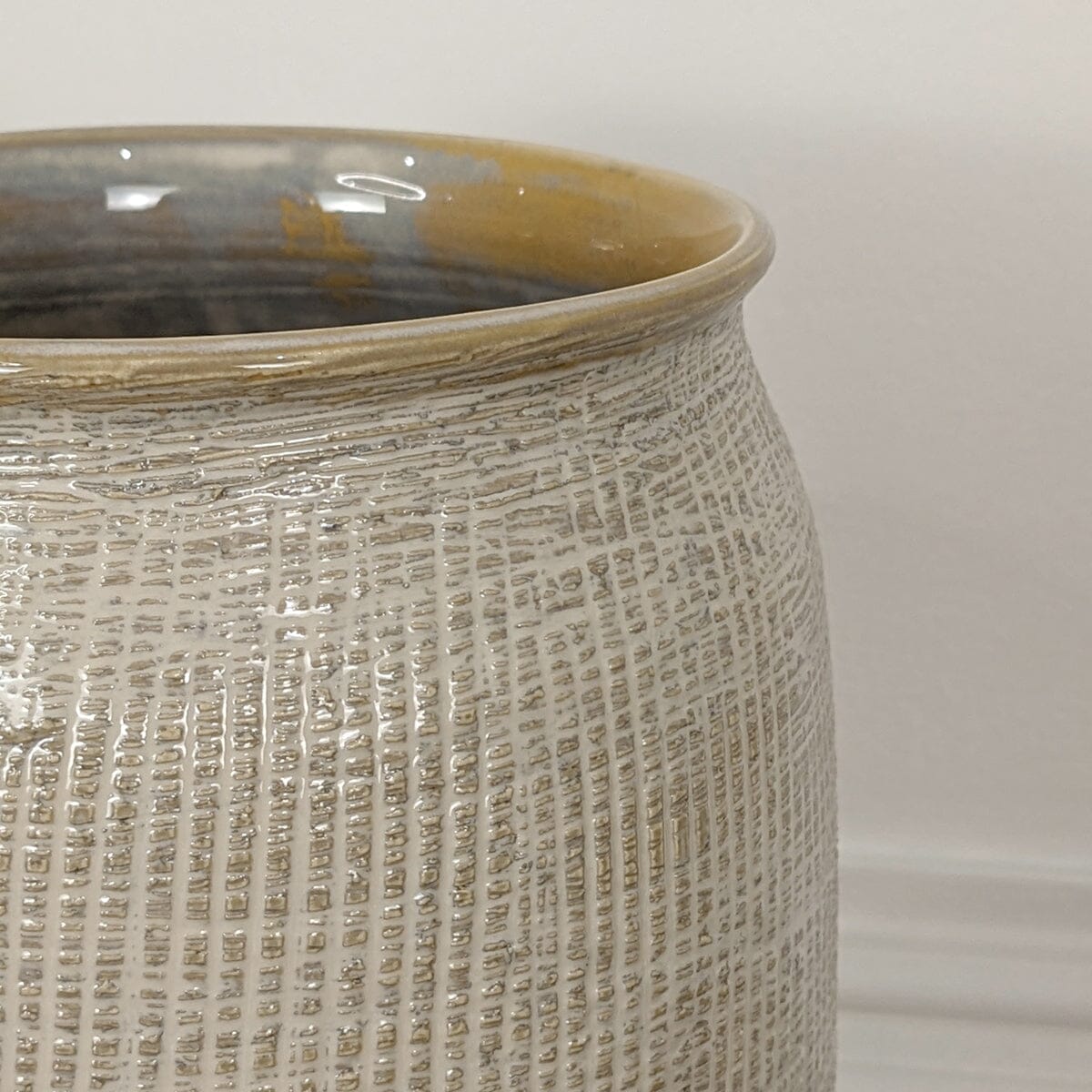 Mystic Large Textured Neutral Vase Accessories 