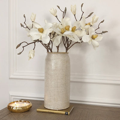 Mystic Large Textured Neutral Vase Accessories 