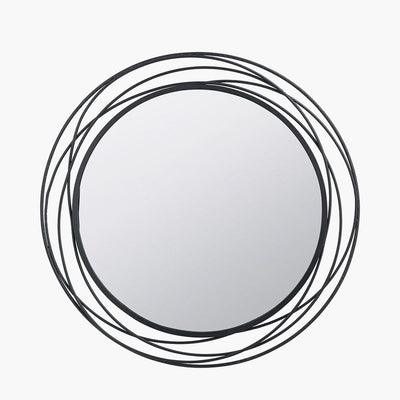 Nantes Black Round Wall Mirror Accessories 