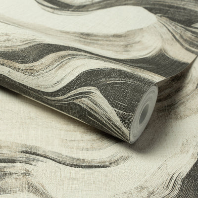 Nara Black & Cream Statement Wallpaper Home Improvement 