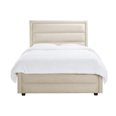 Natalia Luxury Stone Textured Upholstered Bed Beds and Headboards 