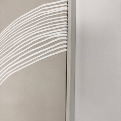Nelly Taupe Abstract Lines Framed Wall Art - I Accessories 