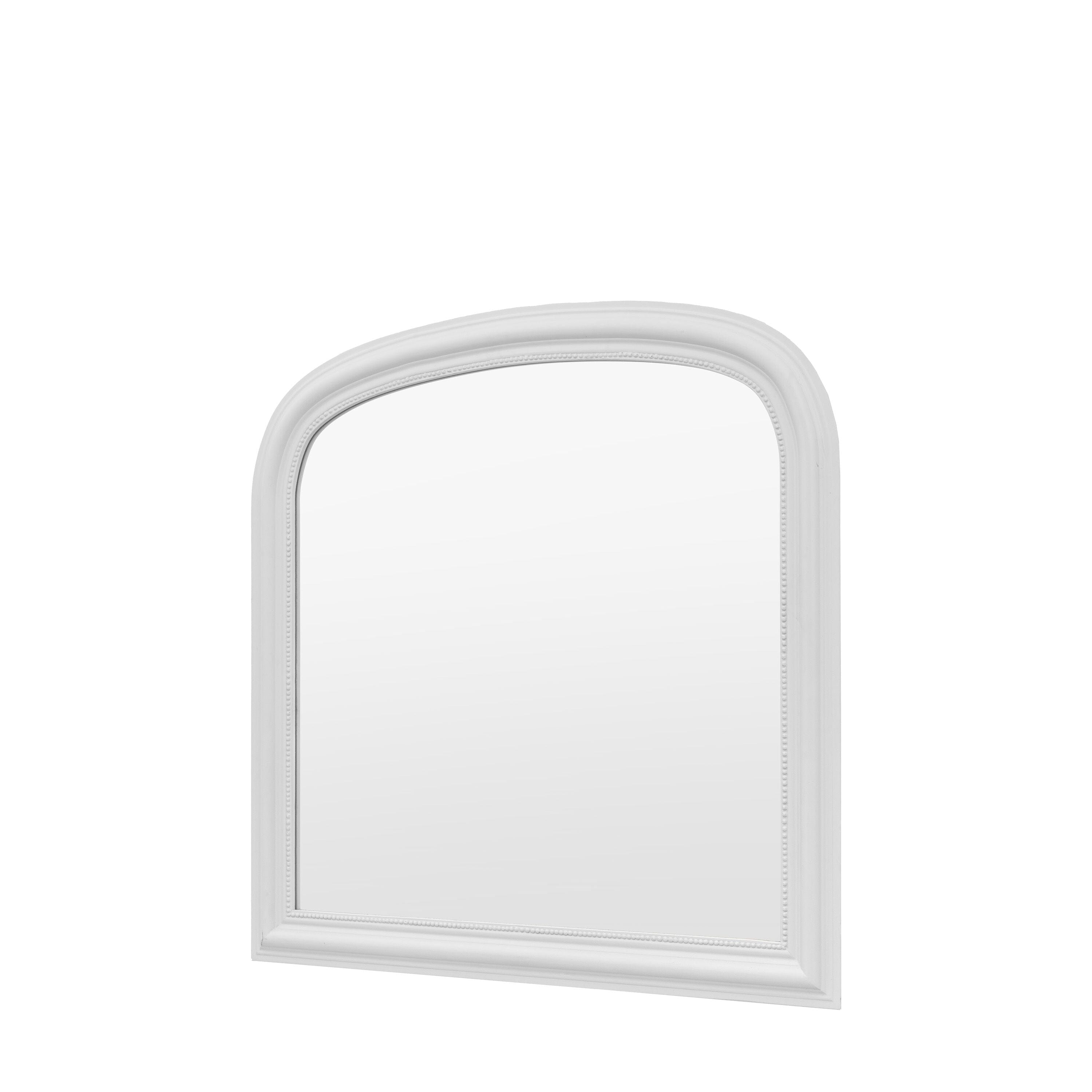 Newark White Arched Overmantle Mirror Accessories 