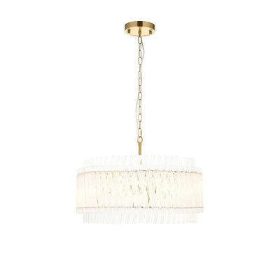 Noema Gold 5 Light Glass Rod Statement Pendant Ceiling Light Lighting 
