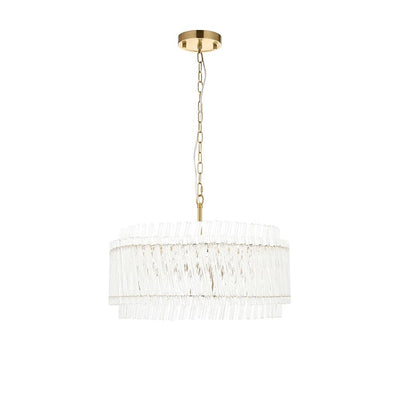 Noema Gold 5 Light Glass Rod Statement Pendant Ceiling Light Lighting 