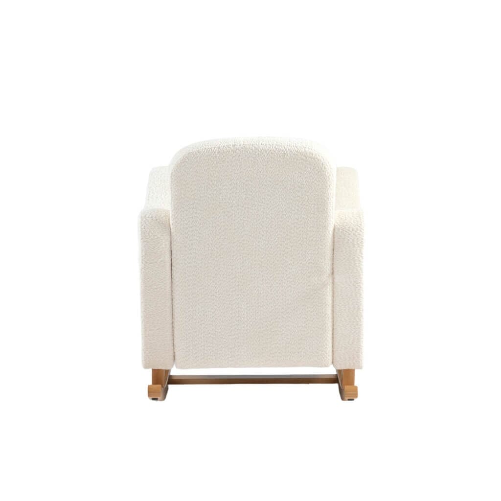 Noemi Snow Boucle Rocking Nursing Chair Nursery 