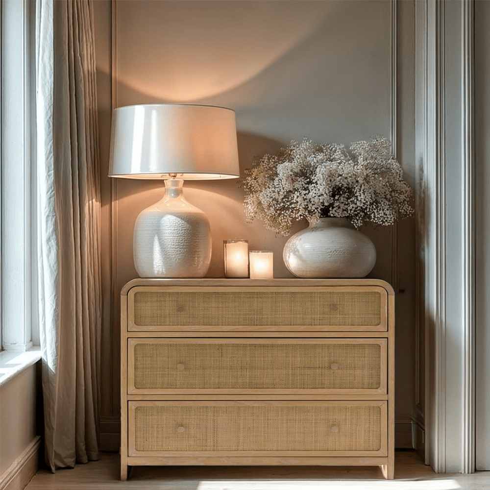 Nook Natural Rattan 3 Drawer Chest Furniture 