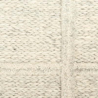 Noto Cream Checkered Pattern Rug Textiles 