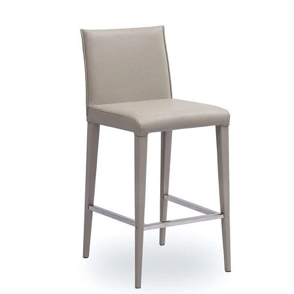 Novara Grey Leather Upholstered Bar Stool Furniture 