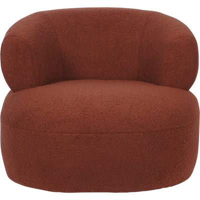 Nyra Terracotta Boucle Accent Chair Furniture 