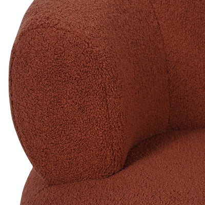 Nyra Terracotta Boucle Accent Chair Furniture 