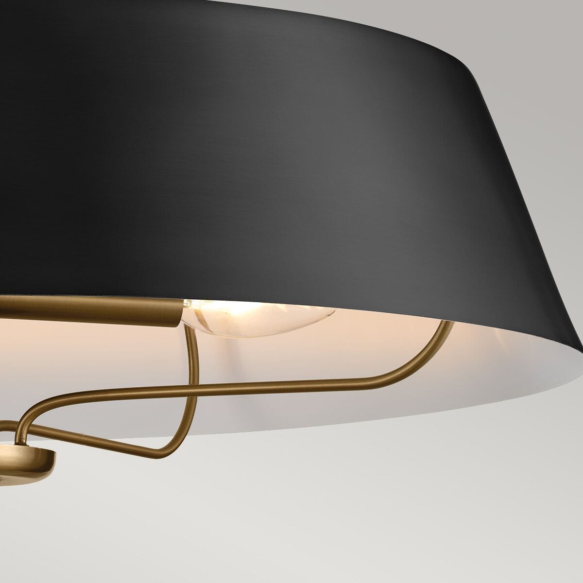 Odette Black & Brass 4 Light Pendant Ceiling Light Lighting 