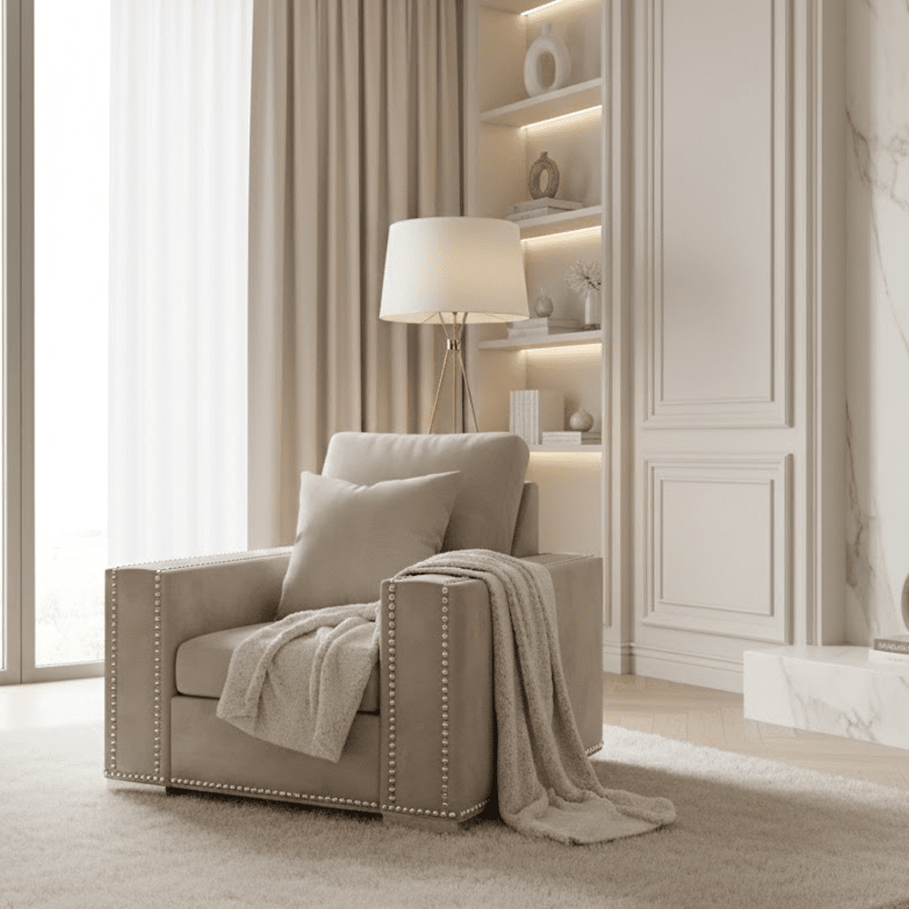 Olivia Mink Premium Chair Sofa 