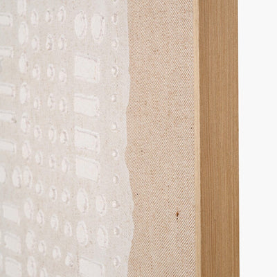 Omega Beige Linen Abstract Framed Canvas Wall Art Accessories 