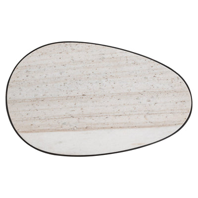 Ondine Bronze Oval Side Table with Marble Top Furniture 