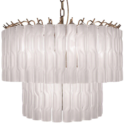 Ophelia Luxury Frosted Glass 2 Tier Chandelier Lighting 