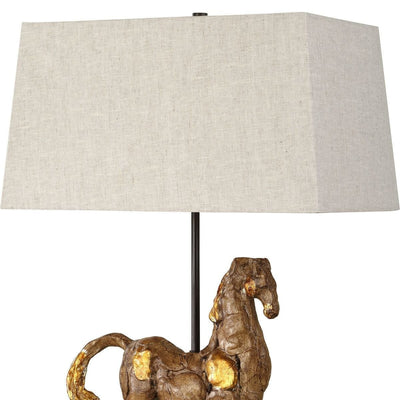 Orphenus Antique Brass Horse Table Lamp Lighting 