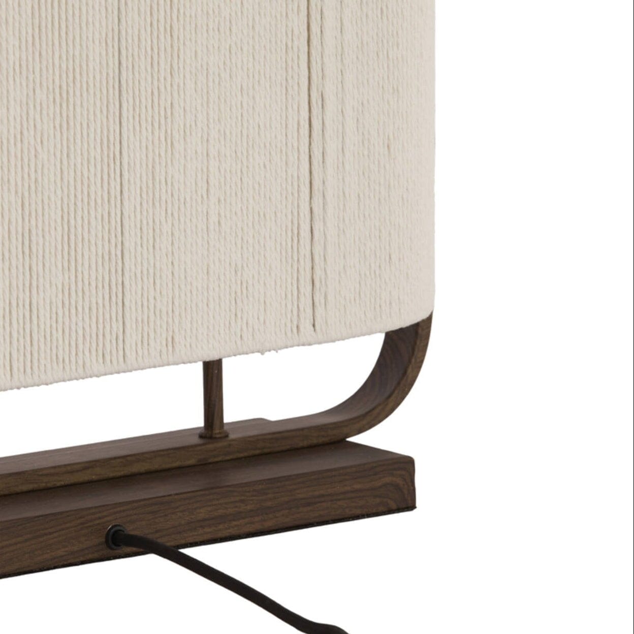 Orsay Cream Rope & Dark Wood Detail Table Lamp Lighting 