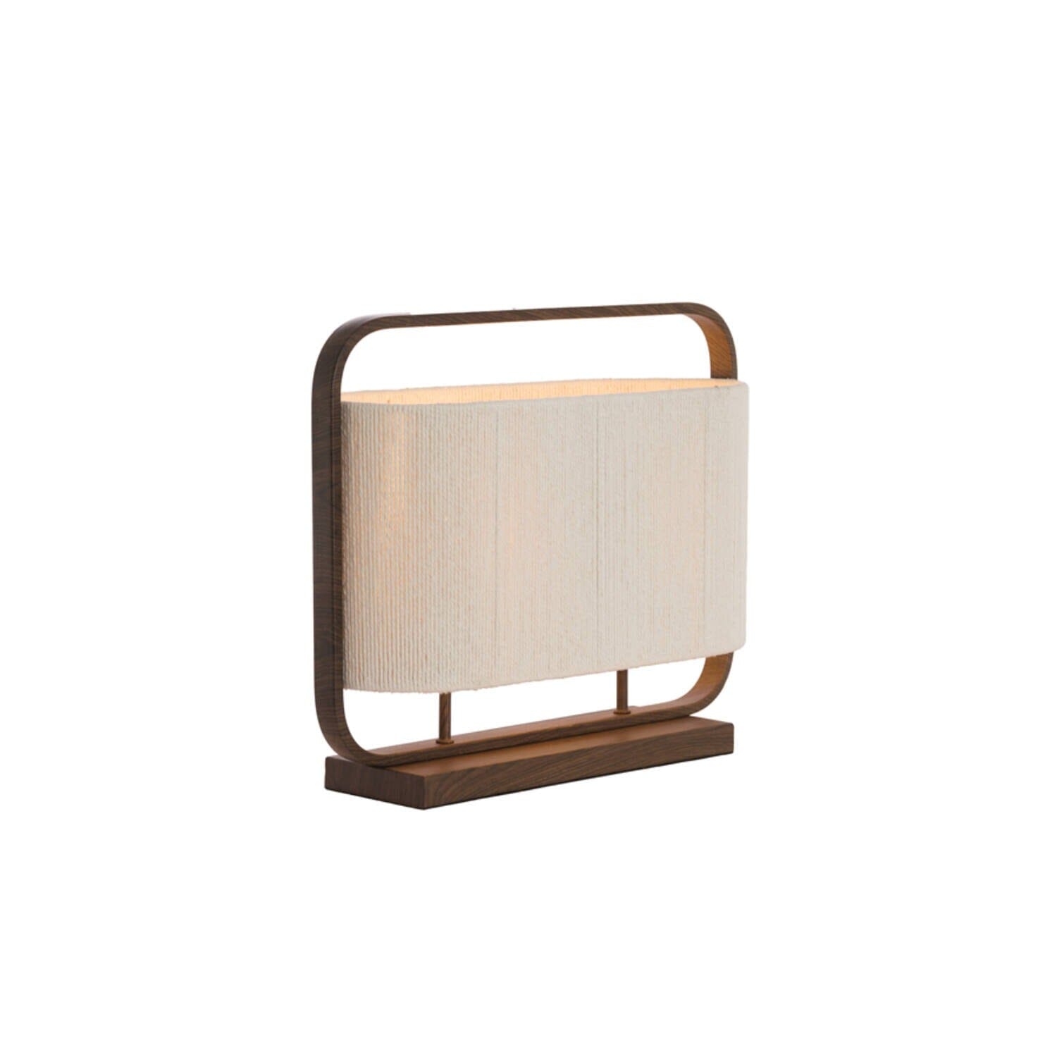 Orsay Cream Rope & Dark Wood Detail Table Lamp Lighting 