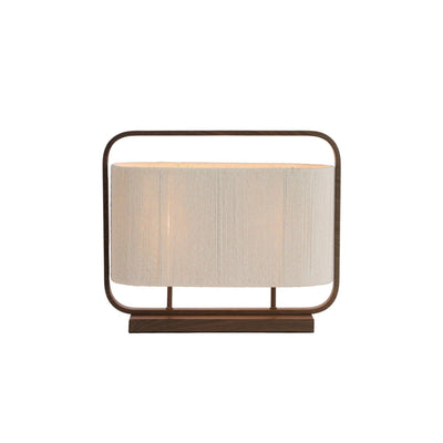 Orsay Cream Rope & Dark Wood Detail Table Lamp Lighting 